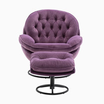 Purple ottoman chair hot sale